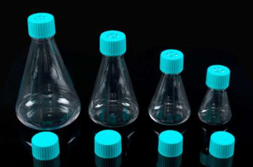 125ml erlenmeyer flask plug cap plain bottom petg sterile 