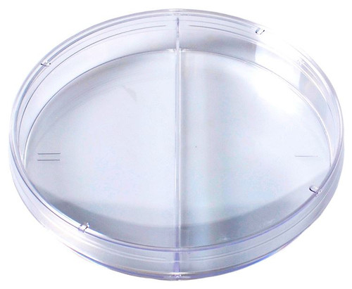  100 x 15mm Stackable Divided Petri Dish with ISO Mark, RNase and DNase Free, STERILE